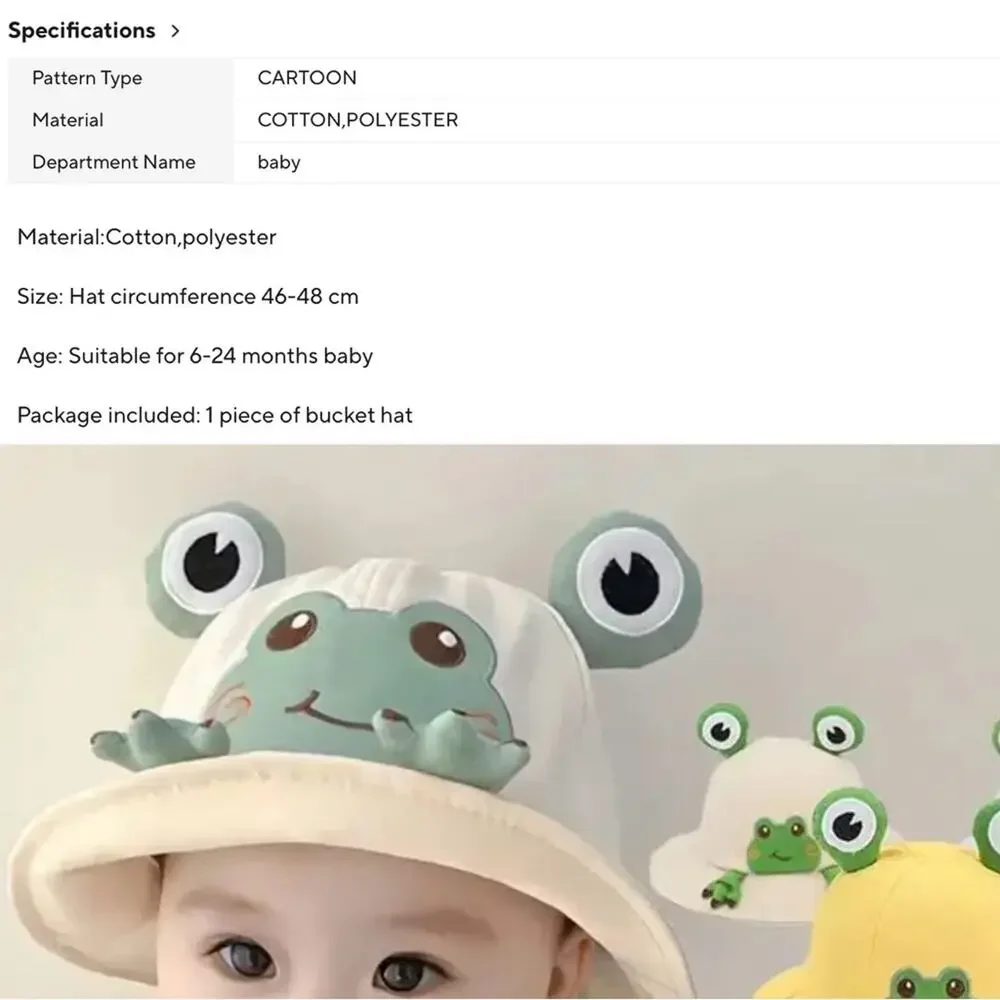 New baby toddler frog hat 6-24 months